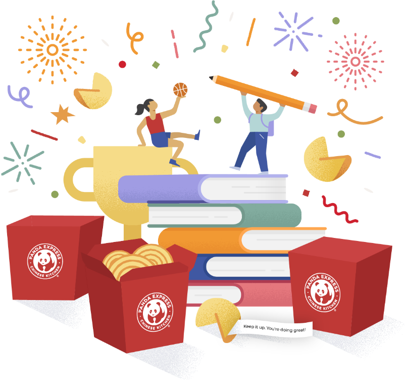 Illustration of kids reading